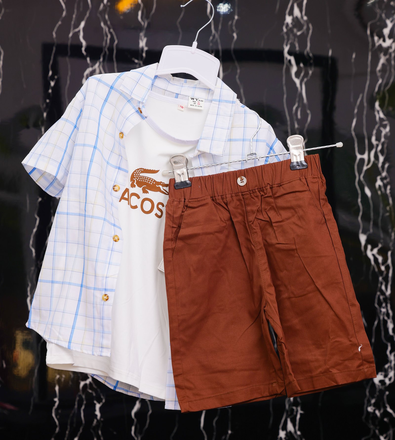 t-shirt,chemise& short